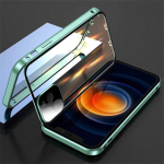 360&deg; t&auml;iskaitsega metallist magnetlukuga telefoni&uuml;mbris IPhone 15 13 12 11 14 Pro Max Plus kahepoolsest klaasist kaitseraua kate for iPhone12pro