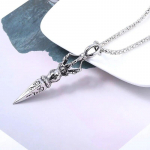 Antiik Vajra Evil Jiang Dagger Unisex Kaelakeed Ripats Rock Chain India Ganesha budismi kaelakee Meeste ehted 50cm