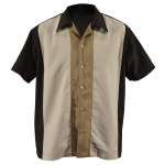 Hawaii s&auml;rk meestele, meeste vintage n&ouml;&ouml;pidega keeglis&auml;rgid l&uuml;hikeste varrukatega suvine rannas&auml;rk L beež