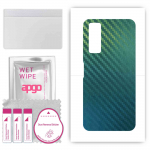 apgo Protective Skin Sticker for the back compatible with Vivo Y31 2021, Wrap Film, Foil, Vinyl - Pattern Carbon Chameleon CAKA1