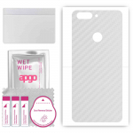 apgo Protective Skin Sticker for the back compatible with Lenovo K5 play, Wrap Film, Foil, Vinyl - Pattern Transparent Carbon