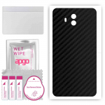 apgo Protective Skin Sticker for the back compatible with Huawei Mate 10, Wrap Film, Foil, Vinyl - Pattern Carbon Black