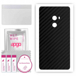apgo Protective Skin Sticker for the back compatible with Xiaomi Mi Mix 2, Wrap Film, Foil, Vinyl - Pattern Carbon Black
