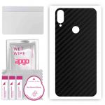 apgo Protective Skin Sticker for the back compatible with Kruger&Matz Move 9, Wrap Film, Foil, Vinyl - Pattern Carbon Black