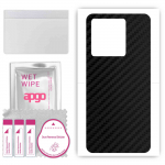 apgo Protective Skin Sticker for the back compatible with Vivo Y77t, Wrap Film, Foil, Vinyl - Pattern Carbon Black