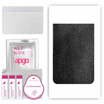 apgo Protective Skin Sticker for the back compatible with Realme GT5, Wrap Film, Foil, Vinyl - Pattern Black Leather
