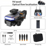 Uus P18 MINI droon FPV 360&deg; ESC kahekordne kaamera optilise voolu positsioneerimine WIFI fikseeritud k&otilde;rgus takistuste v&auml;ltimine RC nelikopteri m&auml;nguasi kingitus lastele 1 battery must