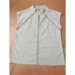 Vintage suvised valged topsid vabaaja naiste puuvillased linased pluusid vaba aja statiivi kraega pluus S valge