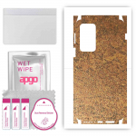 apgo Protective Skin Sticker for the back+sides compatible with Motorola Edge 20 Pro, Full Wrap Film, Foil, Vinyl - Pattern Rusty Copper