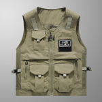 Kevade ja s&uuml;gise uus mitme taskuga vest meeste t&ouml;&ouml;riided kiiresti kuivav vest 5XL gray