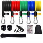 11-osaline joogarihmade komplekt, kummist elastse toru laiendaja kodune j&otilde;usaal Fitness Treening Tugevus T&otilde;mbek&ouml;ied 11