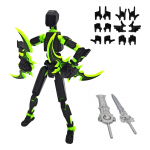 Mobiilne nukukomplekt, 3D-prinditud Titan Robot mobiilne nukk, teisaldatav mobiilne nukk, sobib kollektsion&auml;&auml;ridele, t&ouml;&ouml;laua kaunistus roheline