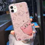 Kawaii Kirby l&auml;bipaistev &uuml;mbris Samsung Galaxy S8 S9 S10 S10e S20 S21 FE S22 Plus M31 M32 M52 Note 8 9 10 Lite 20 Ultra jaoks, koomiksikujundusega capa S8