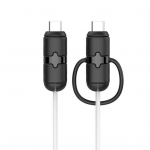 2 tk silikoonist laadimis&uuml;mbrise kaabli kaitseandmed katkemisvastase liini juhtme kaitsja kerise katte h&uuml;lss Type-C must