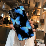 Ilus liblikas mustriga telefoni&uuml;mbrise korpus Samsung Galaxy A70 A50 A51 A71 A52 A40 A30 A31 A90 A20E 5G a20s Black Shell Art jaoks Galaxy A51