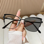 Moodsad kassisilmad lamedad heledad prillid trendikad &uuml;likerged prilliklaasid retro v&auml;rvi muutvad sinise valguse vastased prillid metallist v&auml;rvi muutvad prillid must