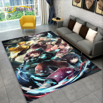 Anime Demon Slaye Area vaip, multifilmi vaibavaip elutuppa, laste magamistoa diivani uksematt, lastem&auml;ngu libisemiskindel p&otilde;randamatt 230x160cm(90x62in)