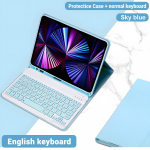 Taustavalgustusega IPad Magic klaviatuur IPad Pro 11 2024 2021 2020 Mini 5 6 10,2 9/8/7 2018 2017 5 6th Air 11 2024 12,9 10,5 9,7 Air 3 2 nahk&uuml;mbris iPad 10th 10.9