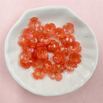100 tk akr&uuml;&uuml;list v&auml;ike lill 9,5 mm vaheosa lahtised helmed DIY k&auml;ev&otilde;ru kaelakee helmestega materjal ehete valmistamiseks 100pcs about9.5mm oranž
