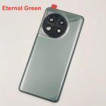 OnePlus 11 jaoks Klaasist Akukaas Tahke Tagumine Ukseluuk Tagumine Korpus Paneel Kaameraraami Klaasliimiga Eternal Green