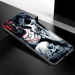 Skull Skeleton Flowers telefoni&uuml;mbris Xiaomi Redmi Note 7 8 9 10 Lite 11 11E 11T 12 Pro 11S 4G 10T 5G 8T 9S 10S TPU must kate jaoks Redmi Note 7(Pro)