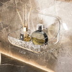 Akr&uuml;&uuml;list l&auml;bipaistev hoiurest Vannitoa seinale kinnitatav punch Tasuta kosmeetikatoodete hoiualus meigikorraldaja Vannitoa k&ouml;&ouml;giriiul S-12x9x8cm