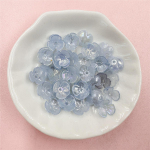 Akr&uuml;&uuml;list helmestega materjal v&auml;rviline 100 tk 9,5 mm vaher&otilde;ngas, mitmev&auml;rvilised v&auml;ikesed lillehelmed, ehete valmistamine, k&auml;ev&otilde;ru kaelakee. 100pcs about9.5mm sinine