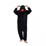 Hambutu &uuml;hes t&uuml;kis pidžaama Cosplay kost&uuml;&uuml;m t&auml;iskasvanutele Kigurumi flanell Onesie Halloweeniks kogu kehale m&otilde;eldud r&otilde;ivad XL must