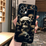 Skull Head Art telefoni&uuml;mbris iphone 15 14 Pro Max 13 12 11 Pro Max XSMax XR 12 13 mini 14 Plus Shell jaoks iphone 12ProMax