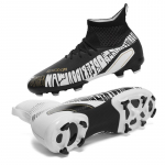 Unisex jalgpallijalatsid Meeste sokid, pikad k&uuml;&uuml;ned Professionaalsed k&otilde;rge &uuml;laosaga treeningjalatsid Laste jalgpallisaapad 31 valge