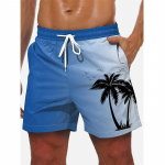 Suvised Harajuku 3D Cocoanut Trees Printing Rannap&uuml;ksid Palm Tree Graphic Board Shorts Meestele Hawaii lahedad ujumisp&uuml;ksid XL