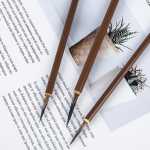 3 tk Weasel Hair Hook Line peen v&auml;rvipintsel, kalligraafia pintsli pliiats, statsionaarne