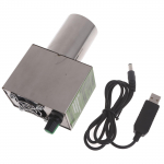 USB 5V kahekordse ventilaatoriga BBQ ventilaator, reguleeritava kiirusega, toiduvalmistamise puhur, grillventilaator s&ouml;e s&uuml;&uuml;tamiseks, telkimiseks, roostevaba, &otilde;hukanaliga 40MM
