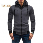 S&uuml;giskevadine meeste kapuuts t&otilde;mblukuga suletav pikad varrukad Elastne mansett kardigan pingutusn&ouml;&ouml;r kapuutsiga kontrastv&auml;rvi v&otilde;lts kaheosaline k&otilde;rge kraega talvemantel M tumepunast v&auml;rvi