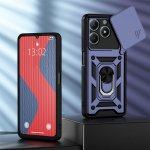 KEYSION P&otilde;rutuskindel soomus&uuml;mbris Realme C61 C63 4G libiseva kaamera kaitser&otilde;ngaga telefoni kate OPPO Realme Narzo N63 jaoks for Narzo N63 punane