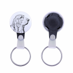 Basset Hound - keychain with a dog portrait, pendant with the brand's own Art-Dog graphics