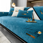 &Scaron;enill diivanipadja kate: Lihtne kaasaegne libisemiskindel Four Seasons universaalne tikandid. 90x180 cm j&auml;rve sinine v&auml;rv