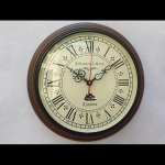 Puidust seinakell Antiikne Unikaalne Stiil Kunst Dekoratiivne Seinakell, Kell, Puidust Raam, 12 tolli - (Pruun)