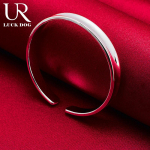 925 Sterling Silver Silver 8mm reguleeritav k&auml;ev&otilde;ru Moodsad pulmaehted 67MM