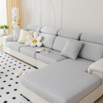 Veekindel Fresh Cool Feeling Ice Silk Diivani kate Suvine Universaalne Universaalne Stretch Full Wrap Sofaasa Libisemiskindel padi Backrest-2 beež