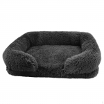 Warm Pet Bed Autumn Winter Non Slip Soft Nesting for Puppy Dogs Cats L black