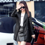 Naiste kunstnahast jakk Naiste nahast pealismantel Kevad- ja s&uuml;gismood Nahast tuulemantel Veste Naiste t&auml;navar&otilde;ivad S