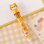 10 v&auml;rvi Kawaii Tiger pastapliiats 0,5 mm v&auml;rviline tindiga mehaaniline geelpliiats Pressi pliiatsid Korea kirjatarbed kooli kontoritarbed