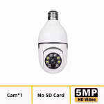 5MP E27 pirnivalve 4X digitaalse suumiga kaamera 2,4G 5G WiFi juhtmeta beebimonitori kaamerad AI j&auml;lgimine kodu v&auml;rvilise &ouml;&ouml;n&auml;gemise CCTV kaamera 2.4&5G valge
