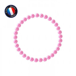 K&auml;ev&otilde;ru - PERLINEA - Ehtne mageveekultuuritud p&auml;rl - Fushia roosa - 5-6 mm - Suure vastupidavusega elastne