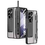 Pliiatsihoidjaga Samsung Galaxy Z Fold 6 5 4 3 &uuml;mbrise hingega, magnetiga kaetud armor Kickstand l&auml;bipaistev t&auml;ielik kaitsekate For Galaxy Z Fold 5 must