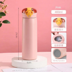 Kaasaskantav laste termoskruus &otilde;lgedest roostevabast terasest multifilmi vaakumkolbidega lastele armas termoveepudeli trumli termokupp 460ml roosa