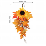 Kunstlik P&auml;evalille S&uuml;gisp&auml;rg Esikseinale Riputatav Dekoratsioon Vahtralehed K&otilde;rvitsad K&auml;bid T&auml;nup&uuml;ha P&auml;rg L kuld