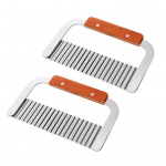 1/2 tk Kartulil&otilde;ikur, roostevabast terasest kortsutatud laastul&otilde;ikur Lainelise teraga kartuliviilutaja friikartulite k&ouml;&ouml;giviljalaastude l&otilde;ikur K&ouml;&ouml;k 2pcs