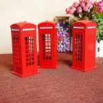 Red Vintage Londoni telefoniputka rahahoiukast Multifunktsionaalne rahapank m&uuml;ndiraha hoidmiseks 13cm